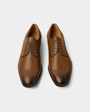 In Leather Woven Wide Fit Detail Feature-rich Smart Loafers Tan With Tassel