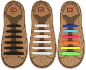INMAKER No Tie Shoe Laces for Adults and Kids, Elastic Shoelaces for Sneakers, Rubber Silicone Tieless Laces