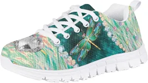 INSTANTARTS Girls Running Shoes Lace Up Mesh Sneakers for Kids Toddler Black White Sole