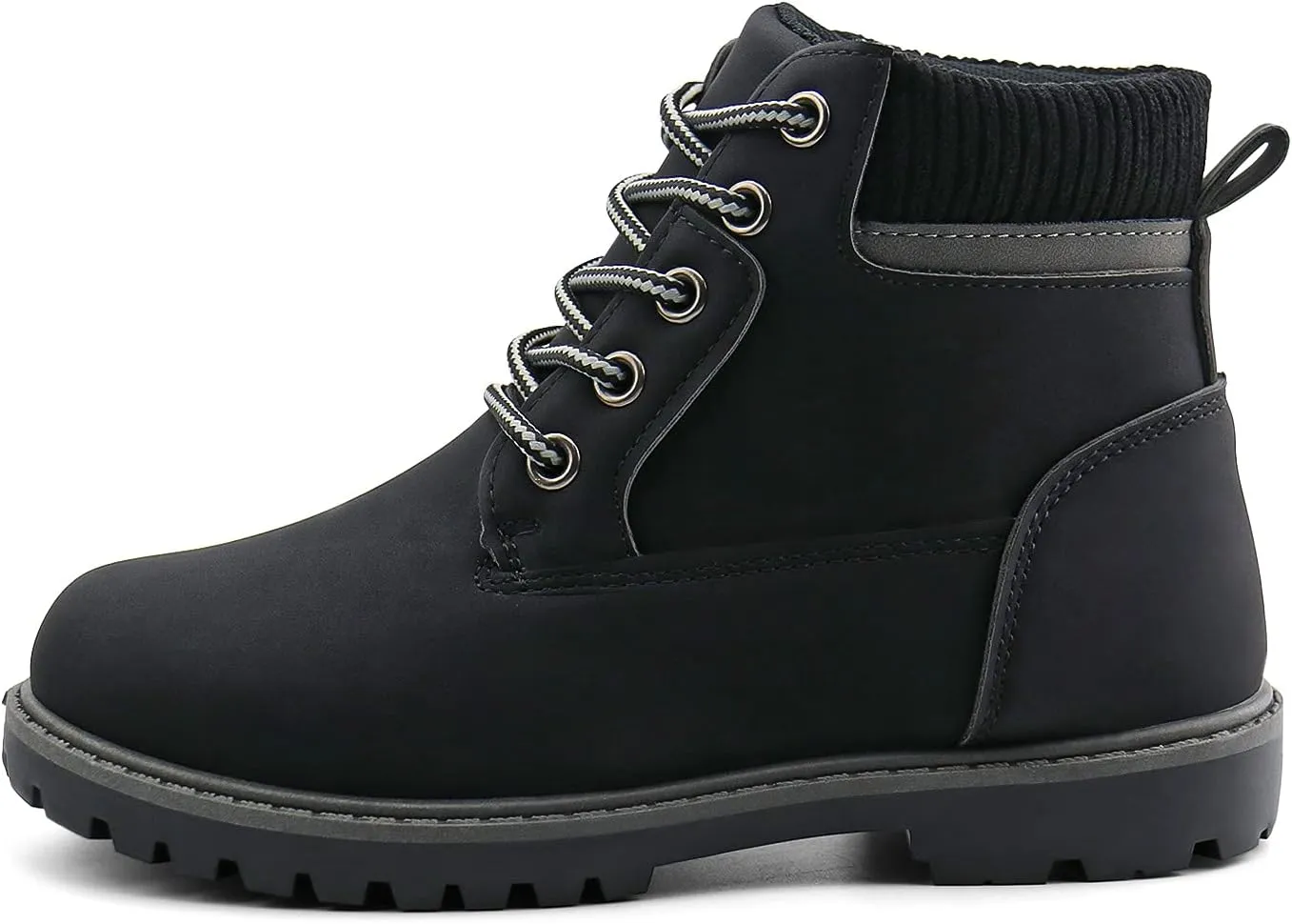 JABASIC Kids Ankle Boots Boys Girls Lace-Up Outdoor Comfort Work Boots