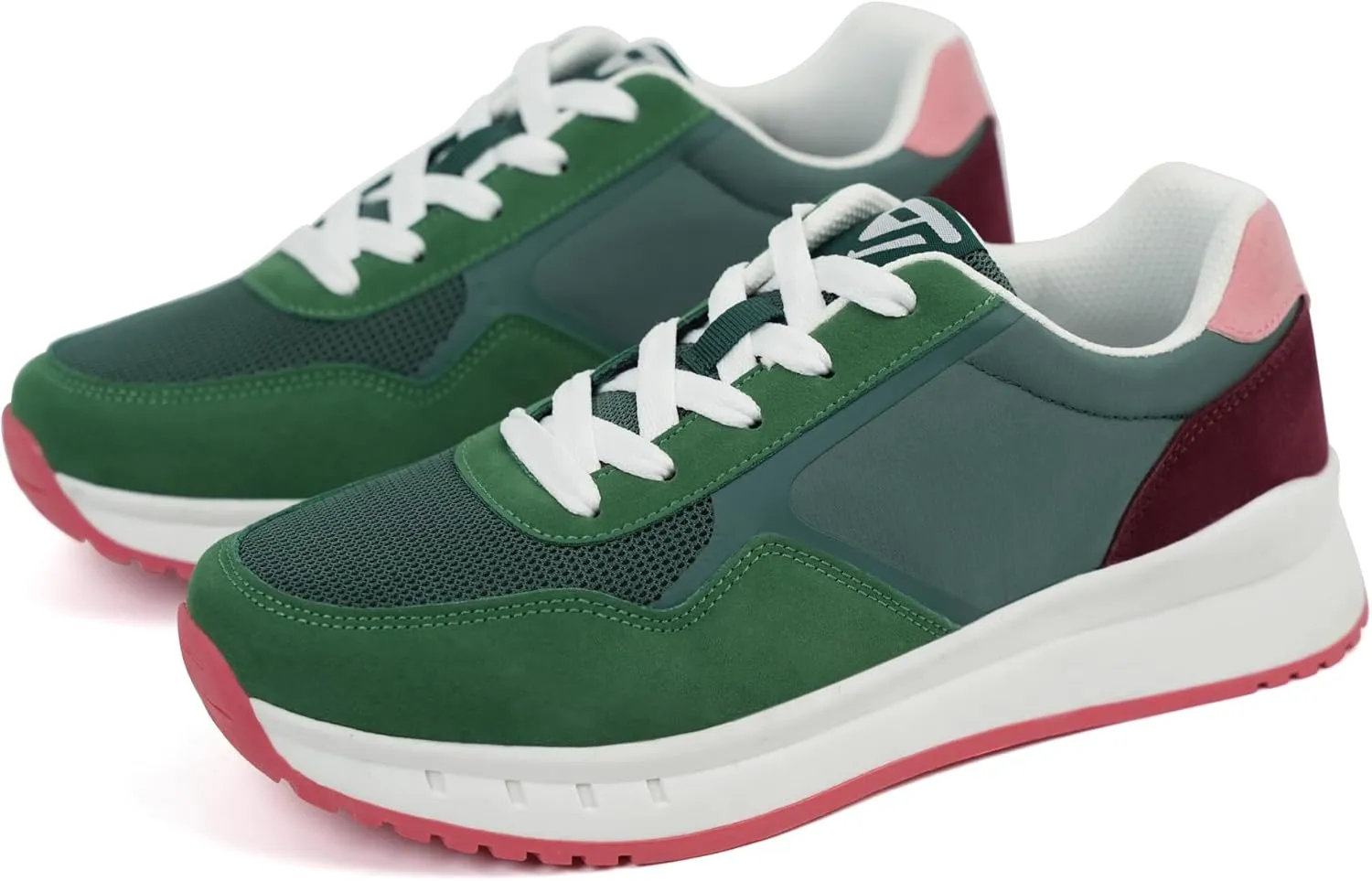 JABASIC Women Fashion Sneakers Breathable Lace-Up Tennis Running Shoes Comfortable Walking Shoes