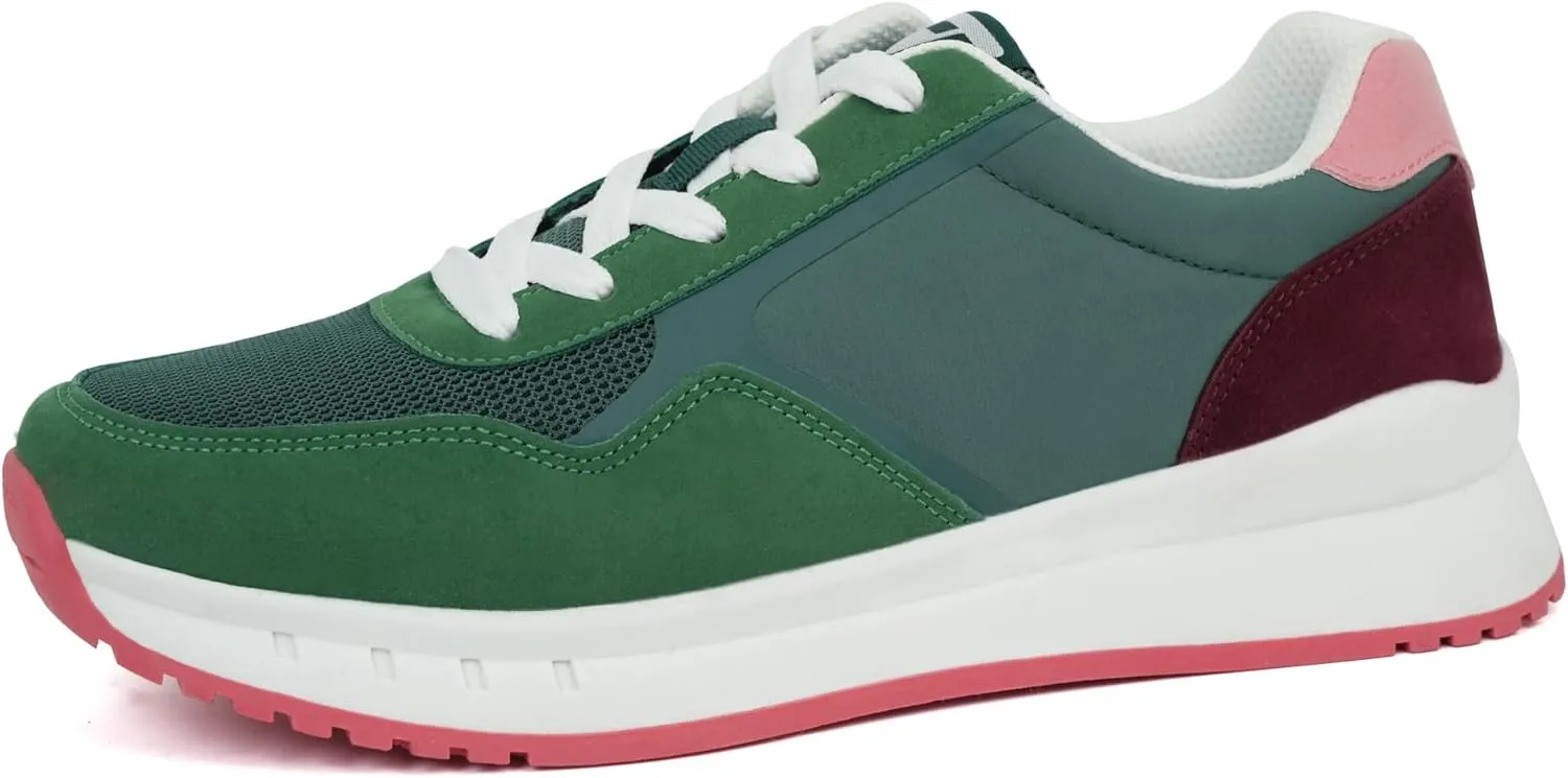 JABASIC Women Fashion Sneakers Breathable Lace-Up Tennis Running Shoes Comfortable Walking Shoes
