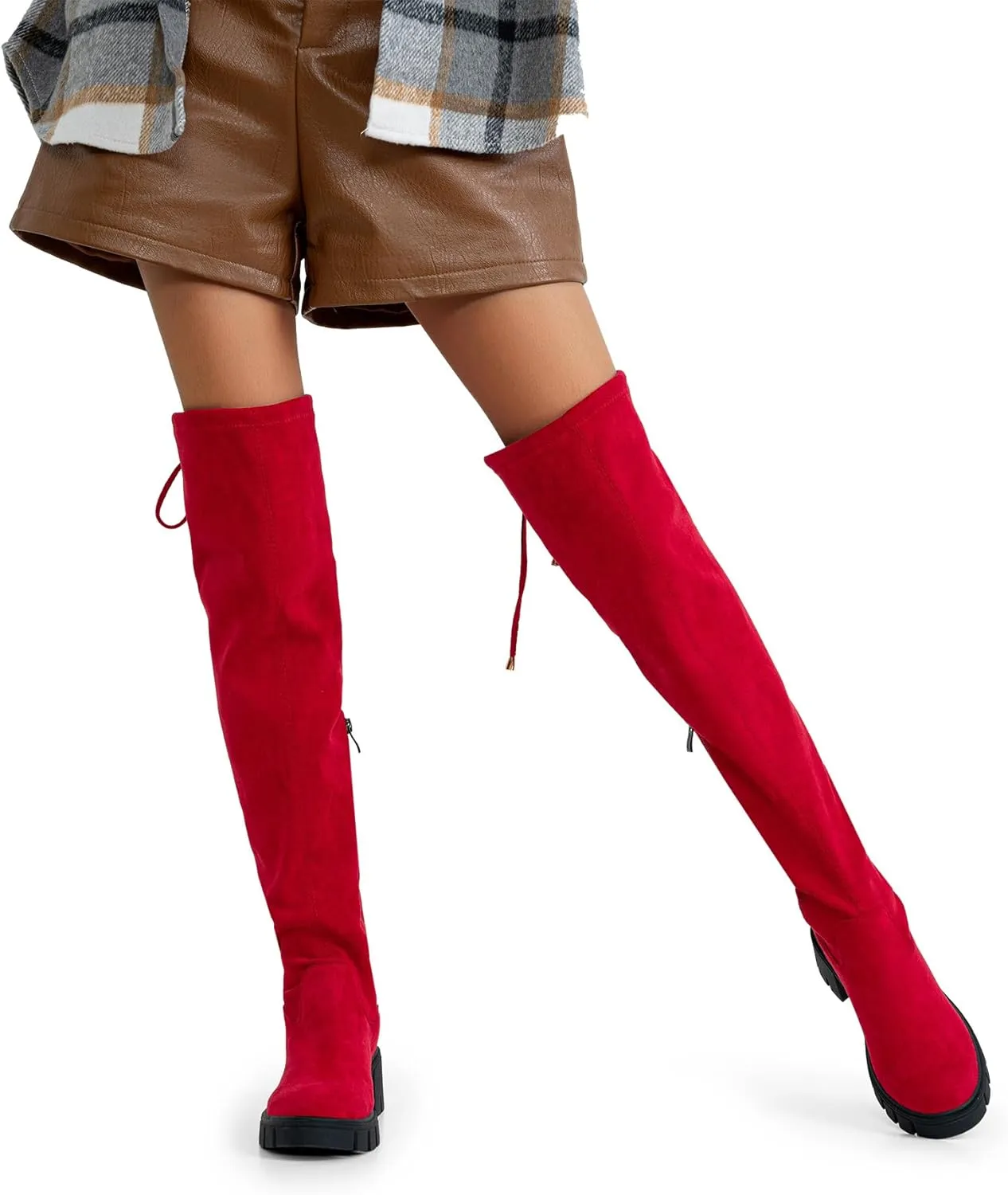 Jeossy Women's 990 Over The Knee High Boots Platform Thigh High Round Toe Long Boots