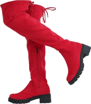 Jeossy Women's 990 Over The Knee High Boots Platform Thigh High Round Toe Long Boots