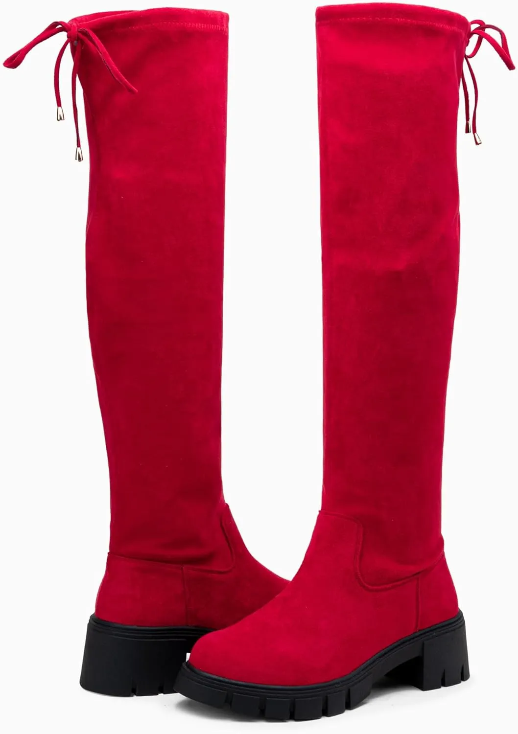 Jeossy Women's 990 Over The Knee High Boots Platform Thigh High Round Toe Long Boots