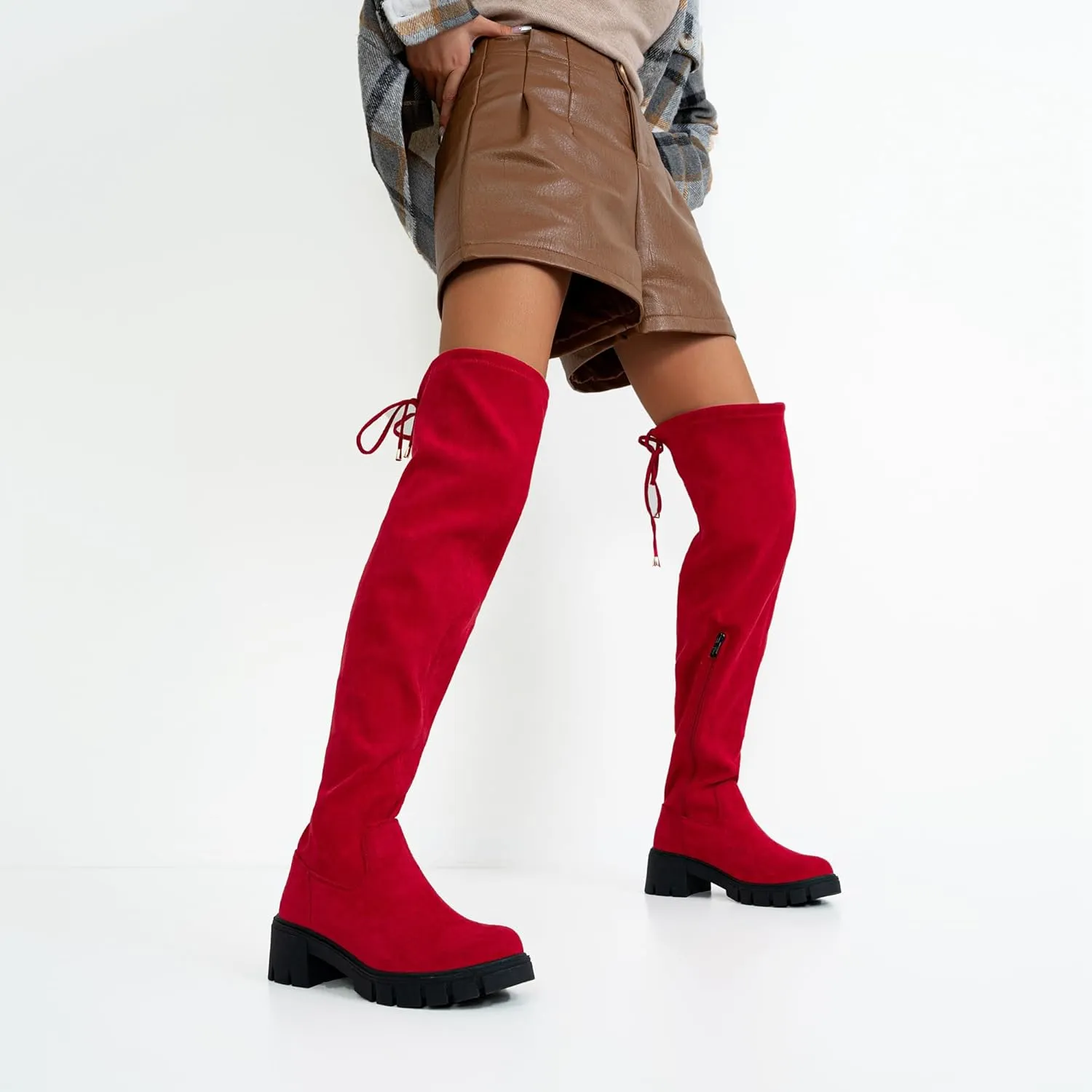 Jeossy Women's 990 Over The Knee High Boots Platform Thigh High Round Toe Long Boots