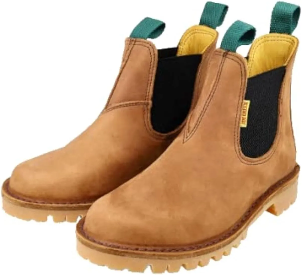 Jim Green Mens Stockman Slip On Boots Water Resistant Full Grain Leather Work or Dress Boot