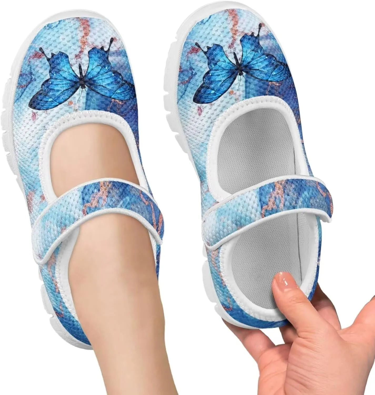 JoyLamoria Cute Axolotl Girls Flats Sneakers Pink Mary Jane Shoes Toddler and Little Girls Dress Shoes Slip on School Uniform Shoes