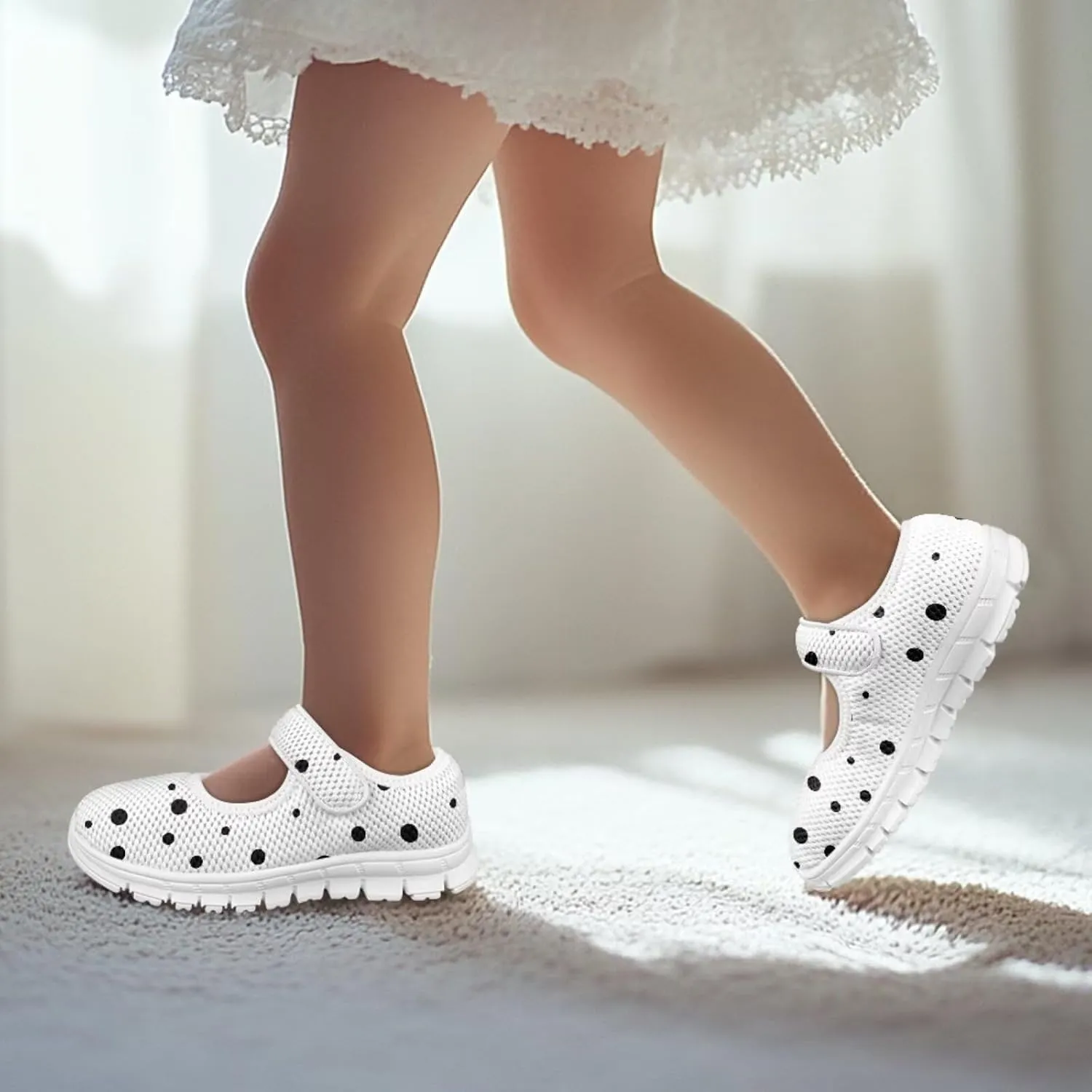 JoyLamoria Cute Axolotl Girls Flats Sneakers Pink Mary Jane Shoes Toddler and Little Girls Dress Shoes Slip on School Uniform Shoes