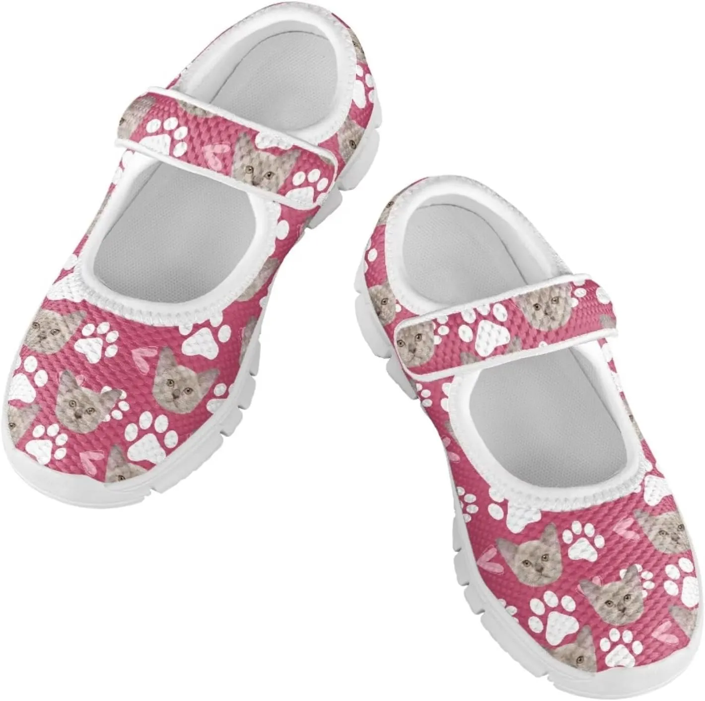 JoyLamoria Cute Axolotl Girls Flats Sneakers Pink Mary Jane Shoes Toddler and Little Girls Dress Shoes Slip on School Uniform Shoes