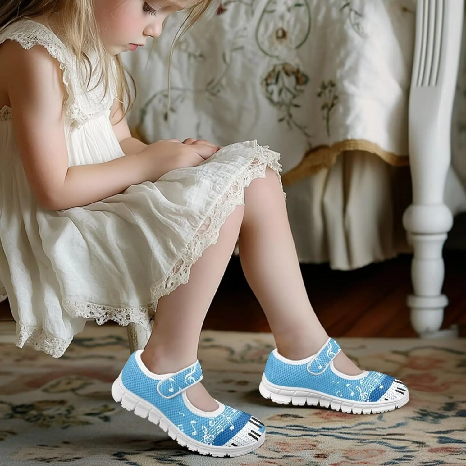 JoyLamoria Cute Axolotl Girls Flats Sneakers Pink Mary Jane Shoes Toddler and Little Girls Dress Shoes Slip on School Uniform Shoes
