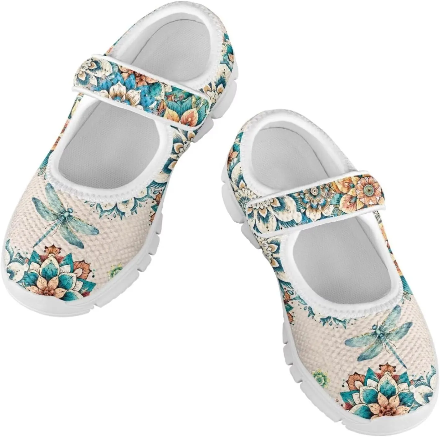 JoyLamoria Funny Axolotl Print Toddler Girls Shoes Slip on Mary Jane Shoes Prinscess Dress Flats,11-2.5