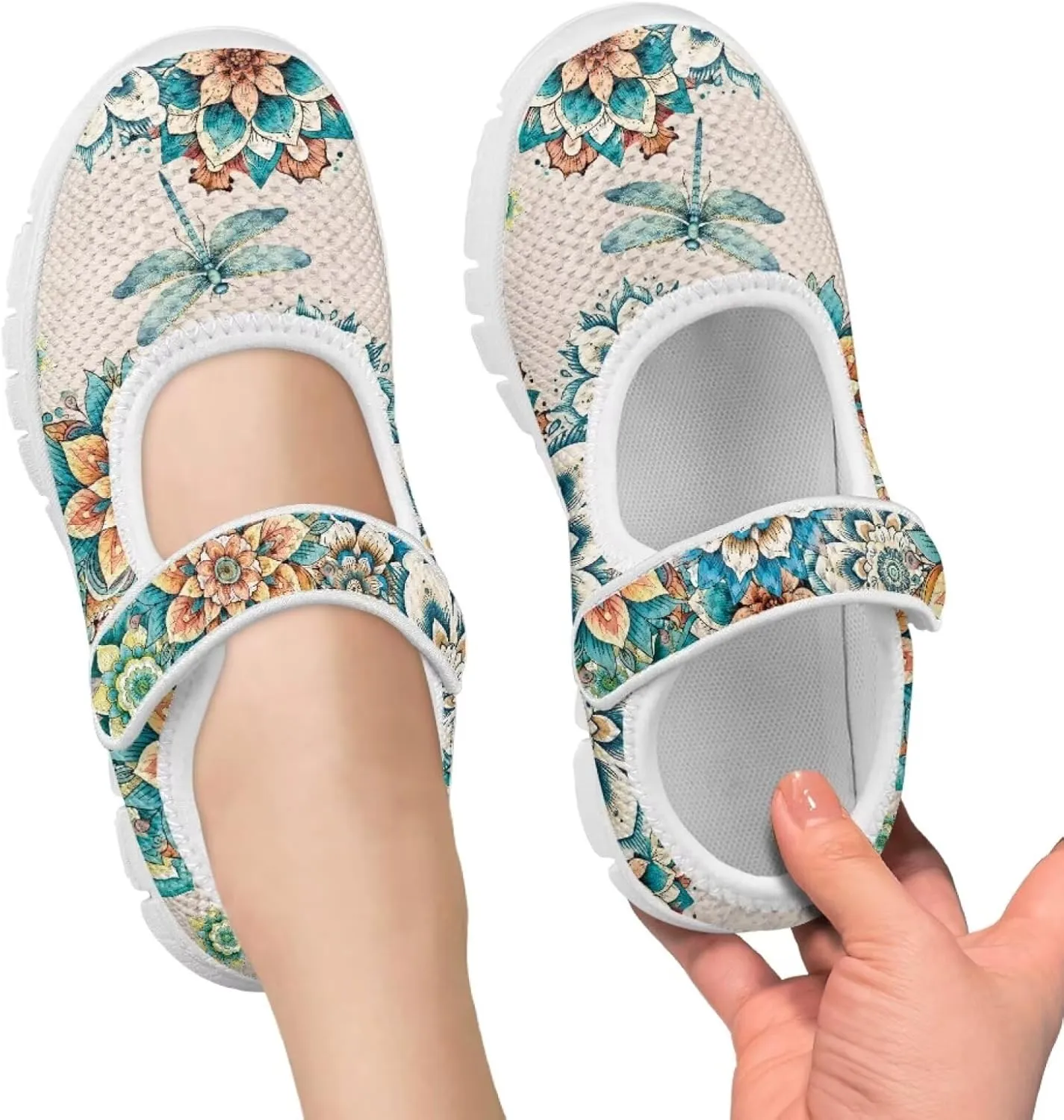JoyLamoria Funny Axolotl Print Toddler Girls Shoes Slip on Mary Jane Shoes Prinscess Dress Flats,11-2.5