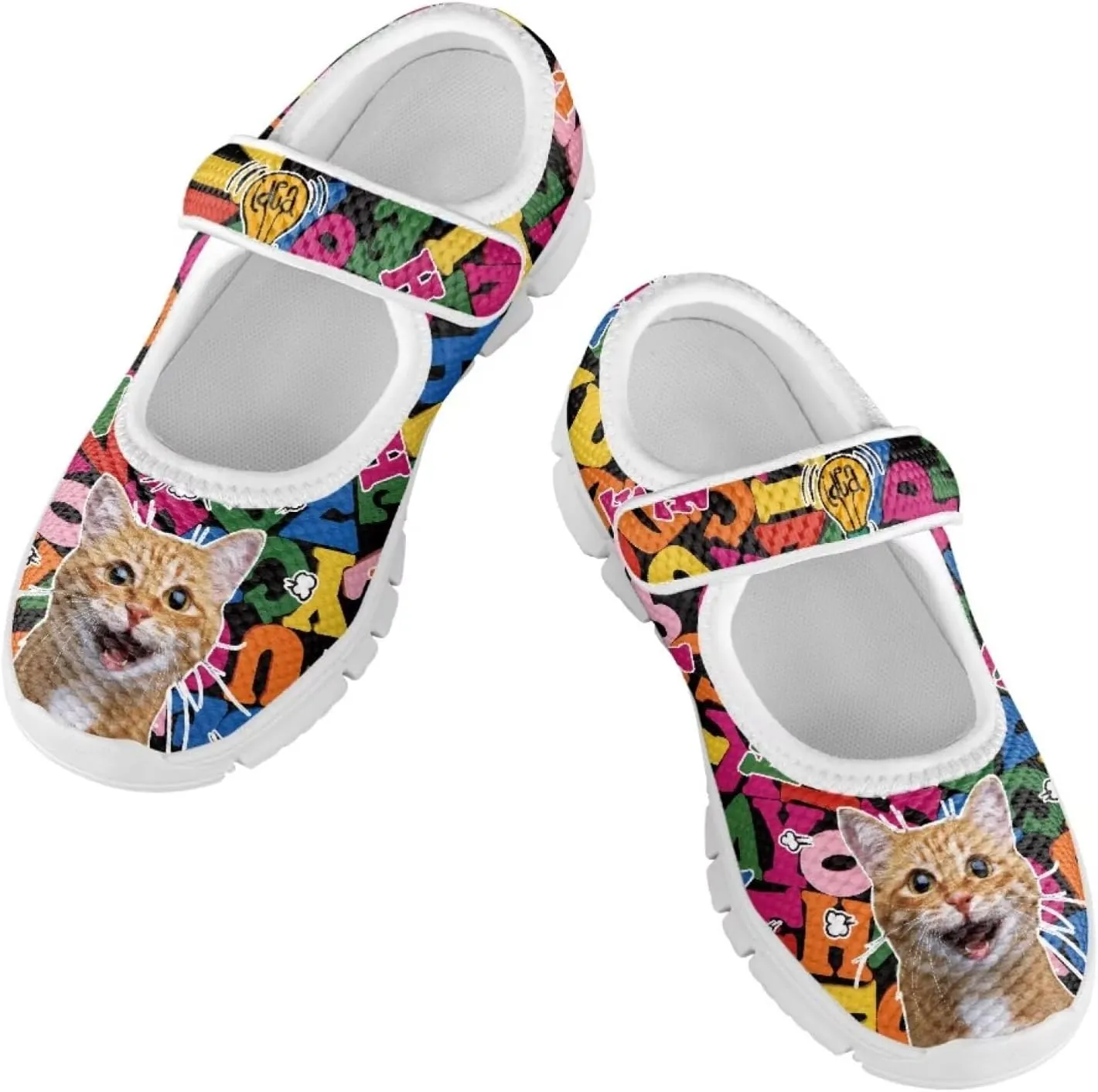 JoyLamoria Little Girls Mary Jane Shoes Cute Cat Dress Shoes for Toddler Girls Ballet Flats Party School Uniform Shoes