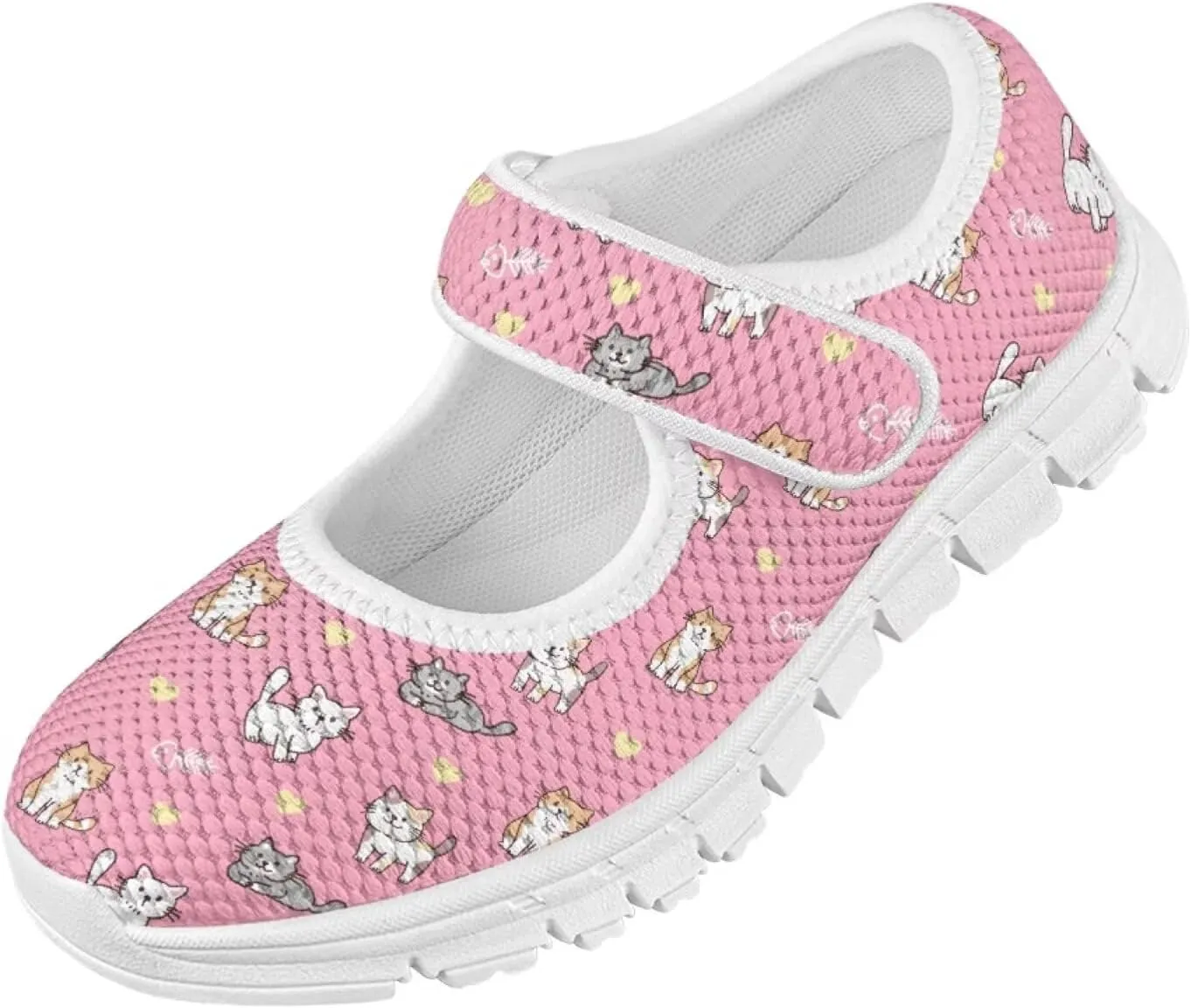JoyLamoria Little Girls Mary Jane Shoes Cute Cat Dress Shoes for Toddler Girls Ballet Flats Party School Uniform Shoes