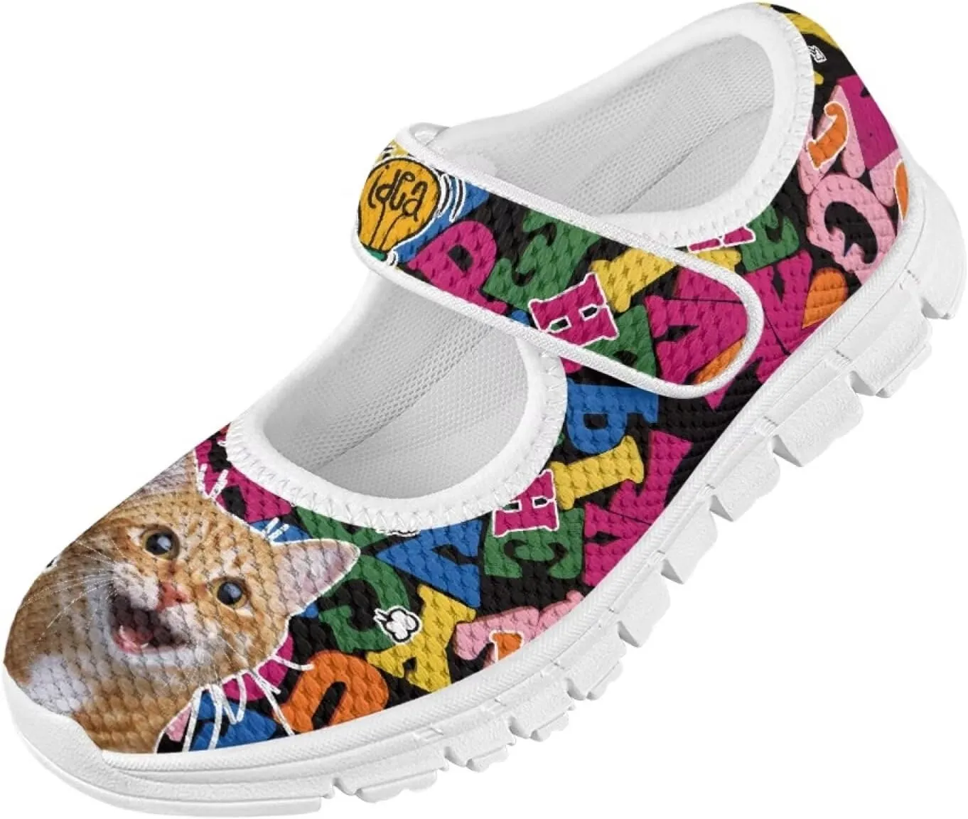 JoyLamoria Little Girls Mary Jane Shoes Cute Cat Dress Shoes for Toddler Girls Ballet Flats Party School Uniform Shoes