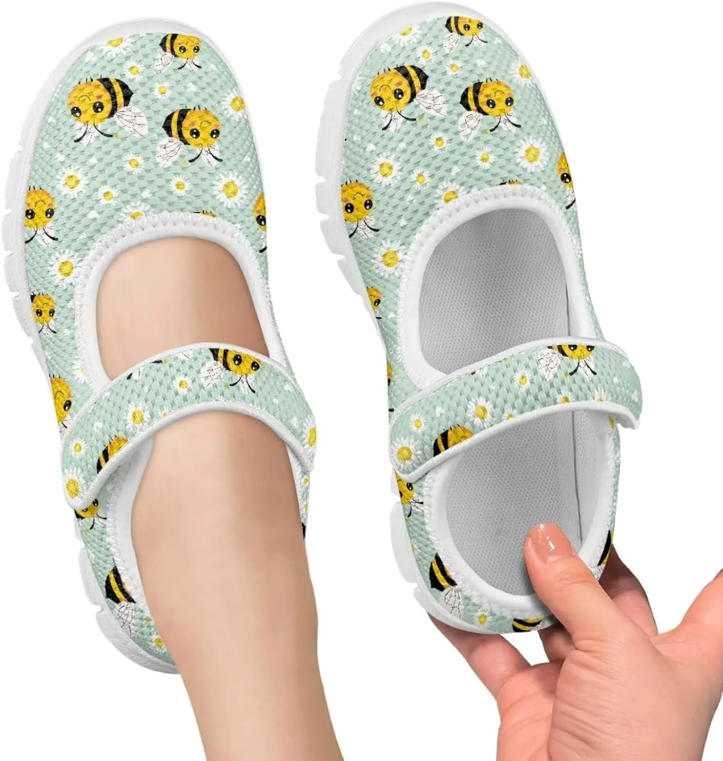 JoyLamoria Pink Pig Girls Cute Mary Jane Flats School Uniform Shoes Slip on Comfort Sneakers for Toddler/Little Kid/Big Kid