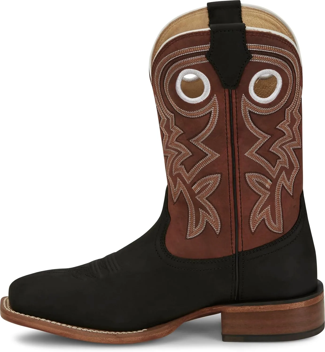 Justin Big News 11” Western Boots for Men - Frontier Collection - Square Toe Leather Men’s Cowboy Boots with Comfort Footbed & Heeled Leather Outsole