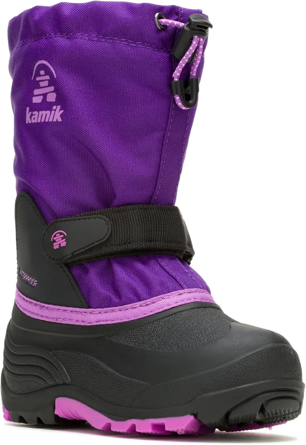 Kamik Kids Waterbug 5, Waterproof Winter Boots,Dark Olive,