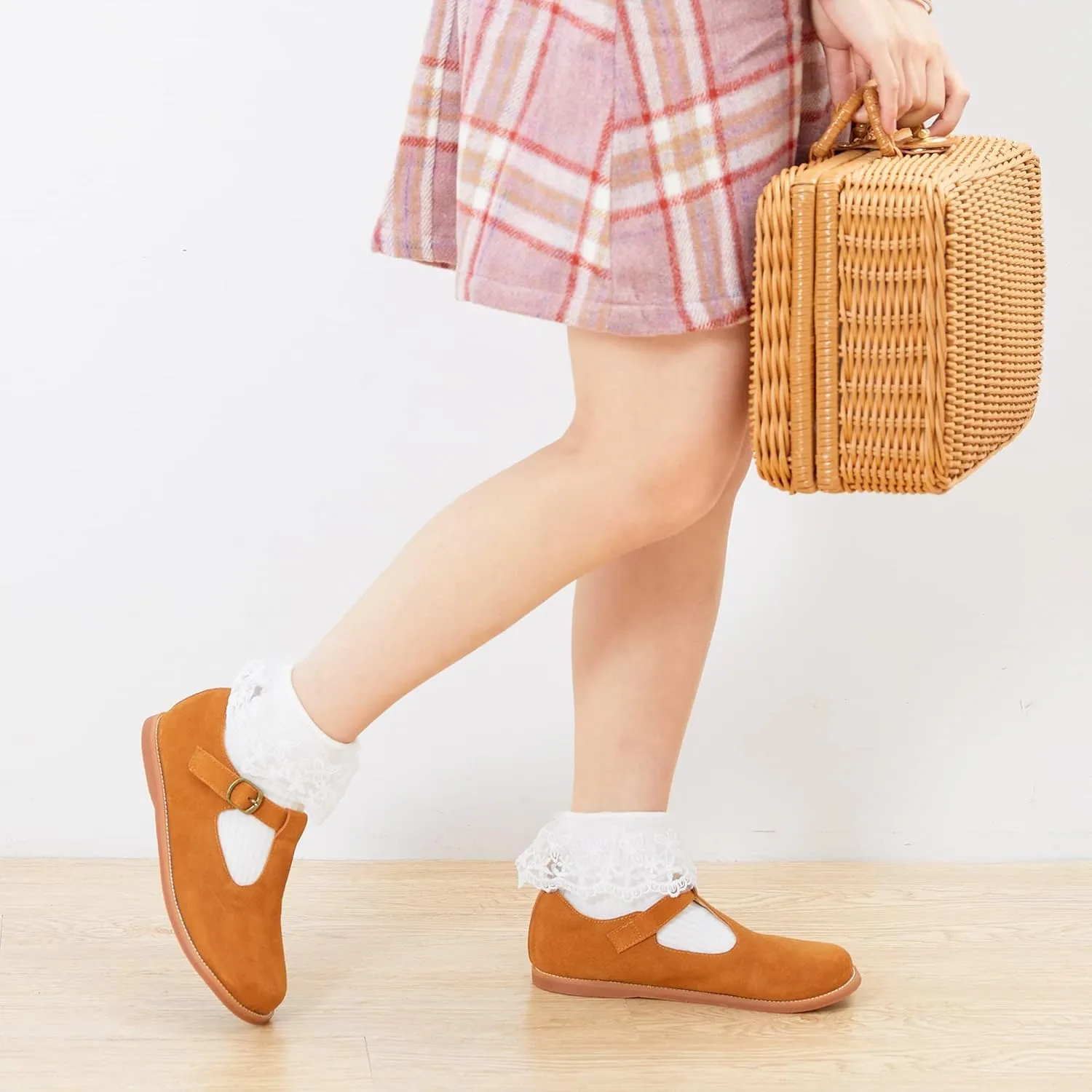 Kiderence Toddler Little Girls Mary Jane Dress Shoes School Oxford for Girls Flats