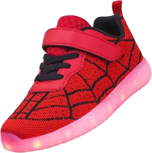 Kids LED Shoes Boys Girls Light Up Trainers Children USB Charging Flashing Sneakers Gift for Birthday Halloween Xmas