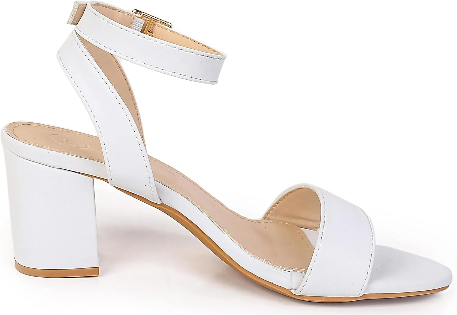 kkdom Glitter Sandals - Strappy, Chunky Pumps; Low Heels, Open Toe Block Heels for Women - Wedding, Dress, Party Wear