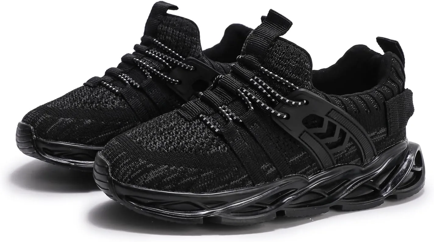 kkdom Kids Sneakers for Boys Girls Fashion Primary School Students Sports Shoes Gym Tennis Shoes Lightweight Breathable Running Shoes