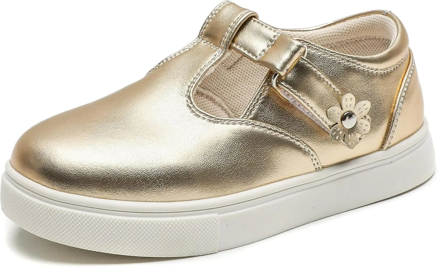 kkdom Toddler/Little Kid/Girls T-Strap Mary Jane Sneaker