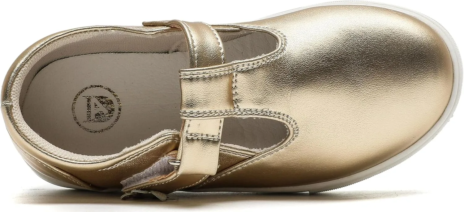 kkdom Toddler/Little Kid/Girls T-Strap Mary Jane Sneaker