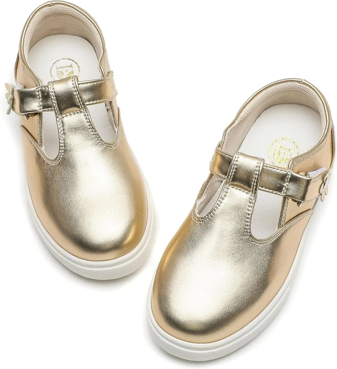 kkdom Toddler/Little Kid/Girls T-Strap Mary Jane Sneaker