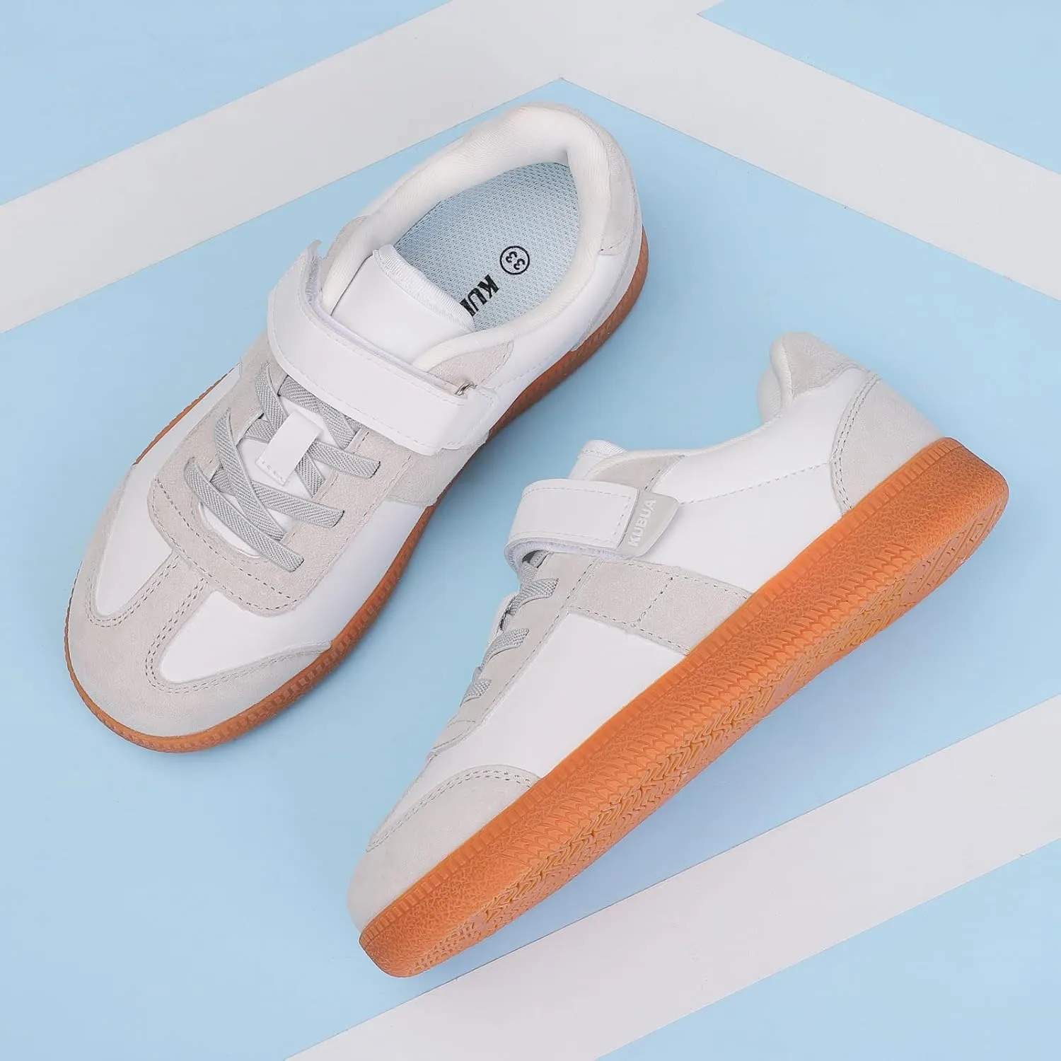 KUBUA Kids Sneakers Boys Girls Skate Shoes Lightweight Casual Shoes