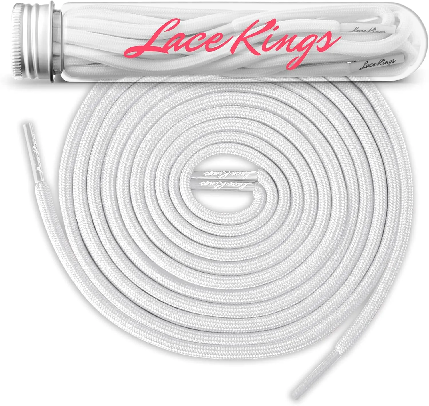 Lace Kings Round Rope Shoelaces - 2 Pack (Red) - 1.25" W x 6.25" L x 1.25" H