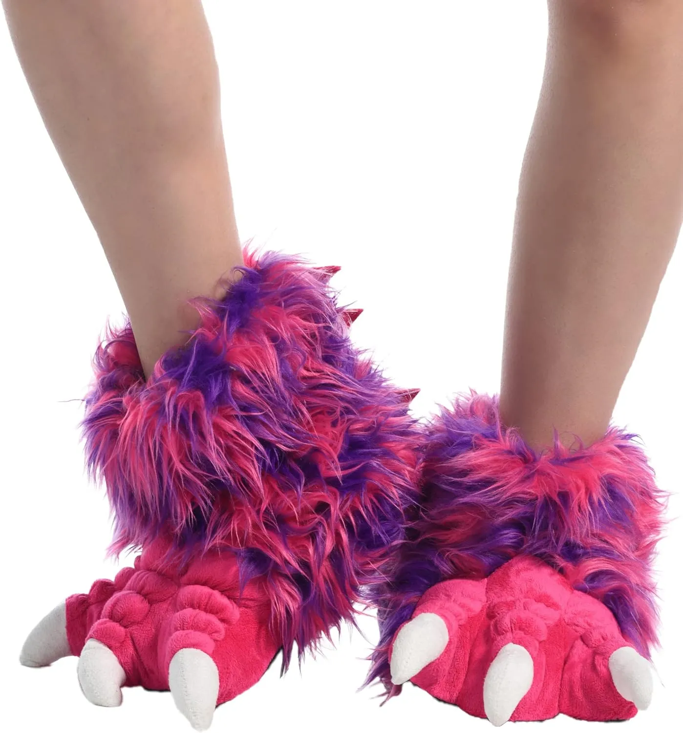 Lazy One Animal Paw Slippers for Kids and Adults, Fun Costume for Kids, Cozy Furry Slippers