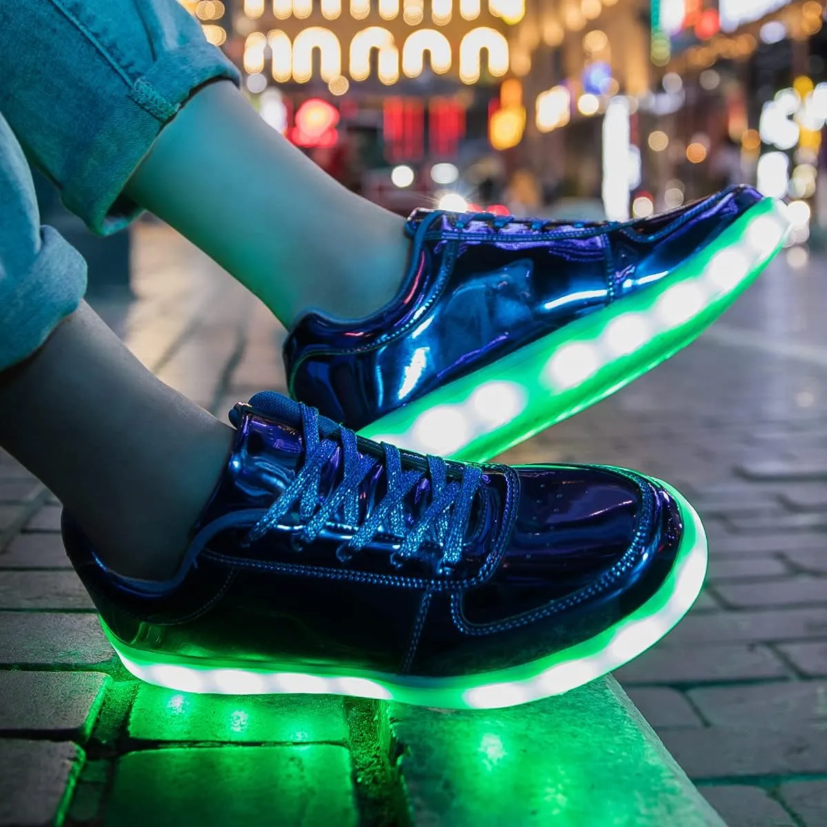 LED Light Up Shoes for Women Men Sports LED Shoes Dancing Sneakers Low-Top USB Charging Shoes for Kids
