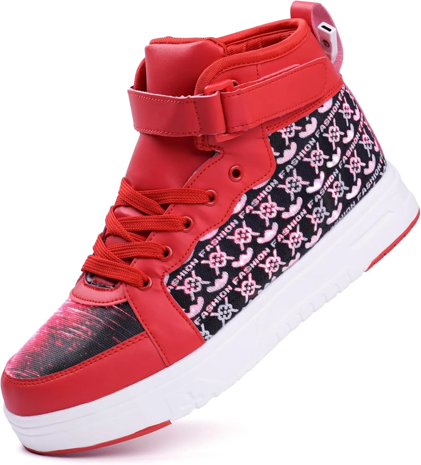 Led Light Up Shoes High Top Sneakers for Women Men Hip-Hop Dancing Shoes for Halloween Christmas Party with USB Charging