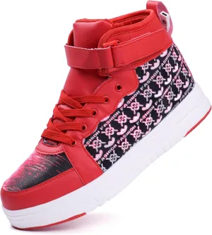 Led Light Up Shoes High Top Sneakers for Women Men Hip-Hop Dancing Shoes for Halloween Christmas Party with USB Charging
