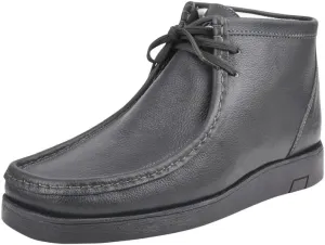 LIBERTYZENO Mens Moccasin Toe Desert Boots Genuine Leather Adults Lace Up Casual Chukka Boot Shoes for Prom Graduation