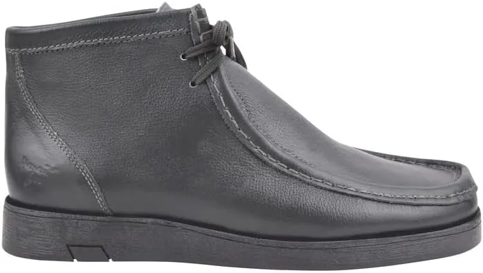 LIBERTYZENO Mens Moccasin Toe Desert Boots Genuine Leather Adults Lace Up Casual Chukka Boot Shoes for Prom Graduation