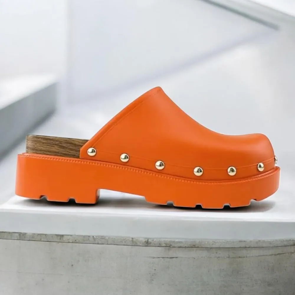 Liliana Women Jelly Closed toe Mule slide platform sandals (Runs Small)