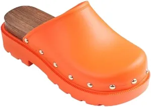 Liliana Women Jelly Closed toe Mule slide platform sandals (Runs Small)
