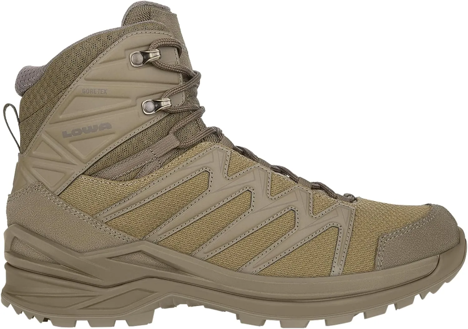 LOWA Mens Innox Pro GTX Mid TF Leather Textile Coyote OP Boots 9.5 US
