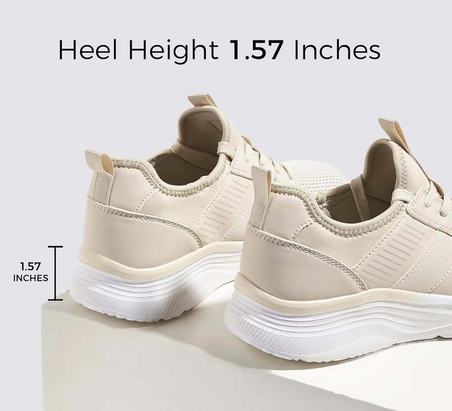 LUCKY STEP Women's Mesh Slip On Walking Shoes Platform Tennis Running Sneakers Breathable Lightweight Training Workout Athletic Gym Footwear