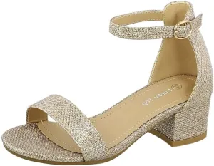 Lucky Top Girls Dress Sandal Low Heel Ankle Strap
