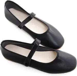 LUXINYU Women's Mary Jane Shoes Candy Color Ankle Strap Ballet Flats Soft Pu Leather Lightweight Casual Flats