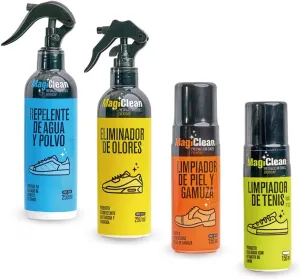 MAGICLEAN 4-Pack Shoe Care Cleaning Kit w/ Brush & Towel for All Types of Shoes