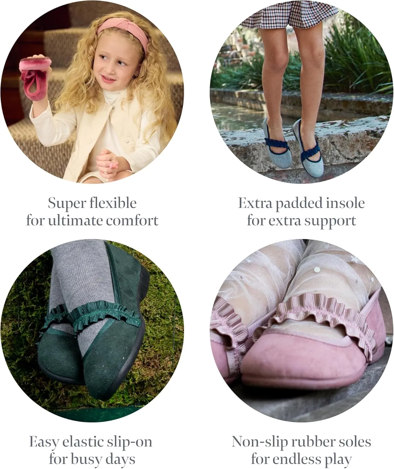 Mary Jane Shoes for Girls – Classic & Comfortable Dress Shoes for Toddlers & Kids – Perfect Flats for School, Play, and Special Occasions (Suede Elastic)