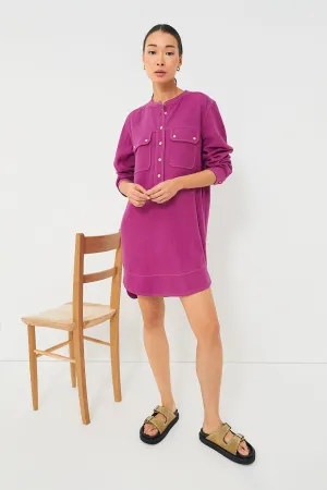Mauve Venoya Silk Bourette Dress
