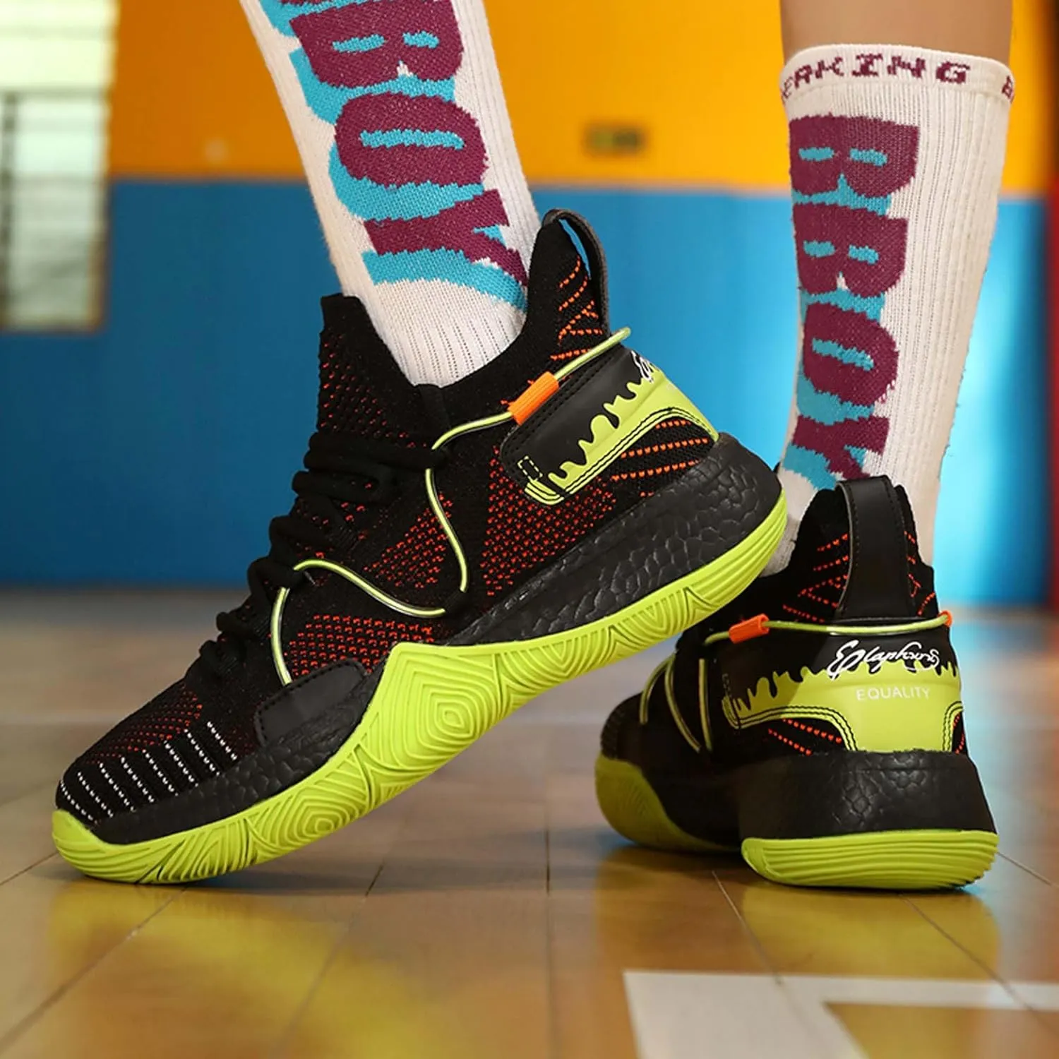 Mens and Womens Mesh Fabric Breathable Basketball Sneakers Mid Top Lace Up Casual Sneakers Non Slip and Breathable Fitness Training Shoes Lightweight Outdoor Hiking Shoes Baseball Sneakers