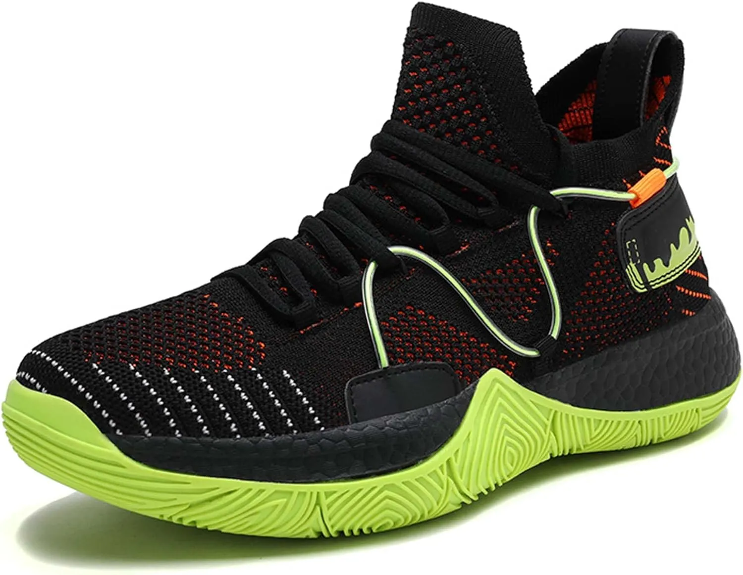 Mens and Womens Mesh Fabric Breathable Basketball Sneakers Mid Top Lace Up Casual Sneakers Non Slip and Breathable Fitness Training Shoes Lightweight Outdoor Hiking Shoes Baseball Sneakers