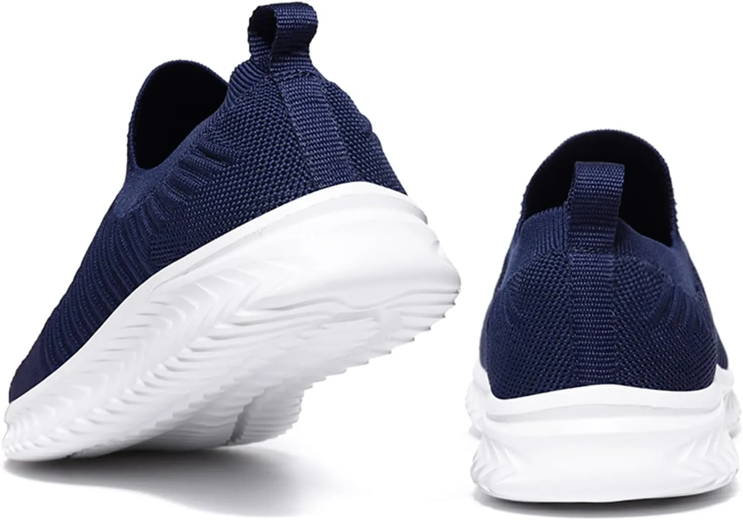 Men's Breathable Knit Walking Tennis Gym Slip On Laceless Sneakers